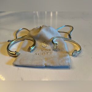 Kendra Scott Gold Crystal Elton and Jolie Bracelet Set LIKE NEW OS